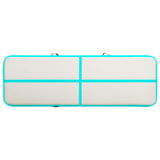 Inflatable Gymnastics Mat with Pump 400x100x15 cm PVC Green 92663