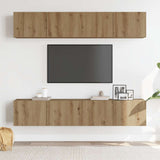 Wall Mounted TV cabinets 4 pcs Artisan Oak Engineered Wood 3328944
