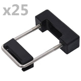 U Connector with Plastic for Fence Post 60x40 mm 25 Sets 144505