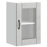Kitchen Wall Cabinet with Glass Door Lucca Concrete Grey 853771
