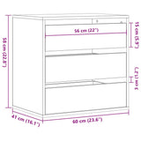 Corner Chest of Drawers White 60x41x58 cm Engineered Wood 852843