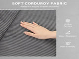 Corduroy Electric Massage Recliner - Grey T3398P553390