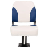 Foldable Boat Seat 1 Set Blue and White 41x36x48 cm 3284284