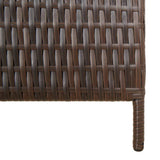 Room Divider 5 Panels Brown Poly Rattan 365349