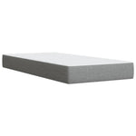 Box Spring Bed with Mattress Light Grey 90x200 cm Fabric 3285345