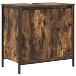 ZNTS 5-Piece Bathroom Furniture Set in Smoked Oak Engineered Wood 3328386