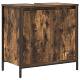 ZNTS 5-Piece Bathroom Furniture Set in Smoked Oak Engineered Wood 3328386
