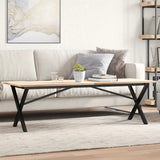 ZNTS Coffee Table Legs X-Frame 140x30x43 cm Cast Iron 357902