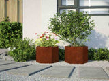 Garden Planters 2 pcs Hexagon 46x40x45 cm Weathering Steel 851121