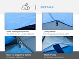 2 Room Tent with Vestibule, Weather-Resistant Camping Tent with Air Vents for Fishing Hiking, Sky T3398P348712