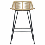 Bar Chairs 2 pcs Natural Rattan 285232