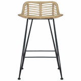 Bar Chairs 2 pcs Natural Rattan 285232
