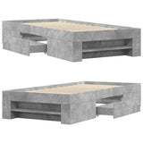 Bed Frame without Mattress Concrete Grey 100x200cm Engineered Wood 3295488