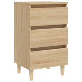 Bed Cabinet Sonoma oak Engineered wood, solid eucalyptus wood 805893