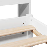Bookcase Bed without Mattress White 150x200cm King Size Solid Wood Pine 3322422