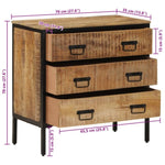 Sideboard 70x35x70 cm Solid Rough Wood Mango 374081