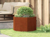 Planter Rusty 60 x 60 x 50 cm Weathering Steel 883765
