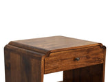 Solid Wood Newton Bedside, 1 Drawer and Open Shelf, Dark Brown B2743P402934