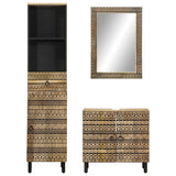 3 Piece Bathroom Furniture Set Solid Wood Mango 3310130