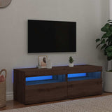 TV Cabinets with LED Lights 2 pcs Artisan Oak Engineered Wood 856312