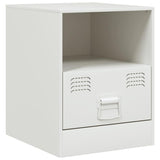 Bedside Cabinet White 34.5x39x44 cm Steel 841761