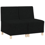 Modular Sofa Unit Armless 2 pcs Black 55 x 74 x 82 cm Fabric 3399750