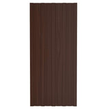 Roof Panel 12 pcs Brown 100 x 45 cm Galvanised steel 42047127