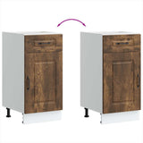 Kitchen Base Cabinet Kalmar Smoked Oak Engineered Wood 853472