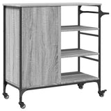 Kitchen Trolley Grey Sonoma 87.5x38.5x84.5 cm Engineered Wood 842389
