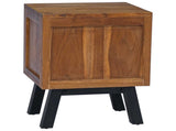 Bedside Table Natural 40 x 35 x 55 cm Solid Teak Wood 42017951