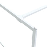 Walk-in Shower Wall White 115x195 cm Clear ESG Glass 152143