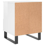 ZNTS Bedside Cabinet High Gloss White 40x35x50 cm Engineered Wood 830640