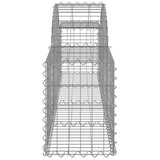 Arched Gabion Baskets 6 pcs 200x30x40/60 cm Galvanised Iron 3146051