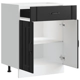 Kitchen Base Cabinet Lucca Black Engineered Wood 853728