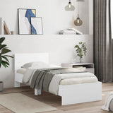 Bed Frame without Mattress with Headboard White 90x190 cm Single 838652