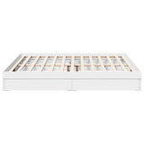 Bed Frame with Drawers without Mattress White 200x200 cm 3280629