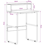 Desk with Storage Grey Sonoma 60 x 50 x 91 cm 8008017