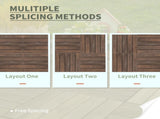 12" x 12" Interlocking Deck Tiles, Pack of 27 Outdoor Flooring Patio Tiles-Teak-AS 30955291
