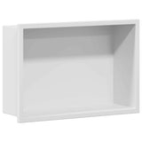 Shower Niche White 30 x 20 x 9.5 cm Stainless Steel 42012661