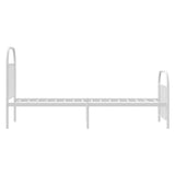 Metal Bed Frame without Mattress with Footboard White 75x190cm 353692