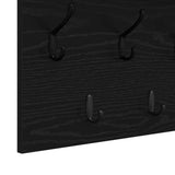 Wall-Mounted Coat Rack with Shelf Black Oak 100 x 40 x 12 cm 874444