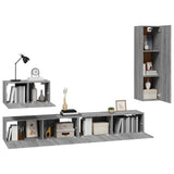 4 Piece TV Cabinet Set Grey Sonoma Engineered Wood 3114332