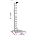 Garden Shower Solid Teak 70x75x204 cm 44667