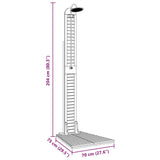 Garden Shower Solid Teak 70x75x204 cm 44667