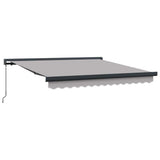 Retractable Awning Light Grey 300 x 250 cm Fabric and Metal 3330101