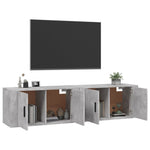Wall-mounted TV Cabinets 2 pcs Concrete Grey 80x34.5x40 cm 3188354