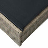Sun Lounger Reclining Beige 200.5 x 70 x 75 cm Poly Rattan 42004127