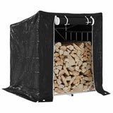 Firewood Rack with Rain Cover 100.5x100.5x110.5 cm Galvanised Steel 4104939