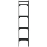 Bookshelf 4-Tier Black 35x30x138.5 cm Engineered Wood 838848