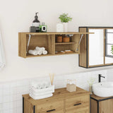 Bathroom Wall Cabinet Artisan Oak 80x25x30 cm Engineered Wood 860084